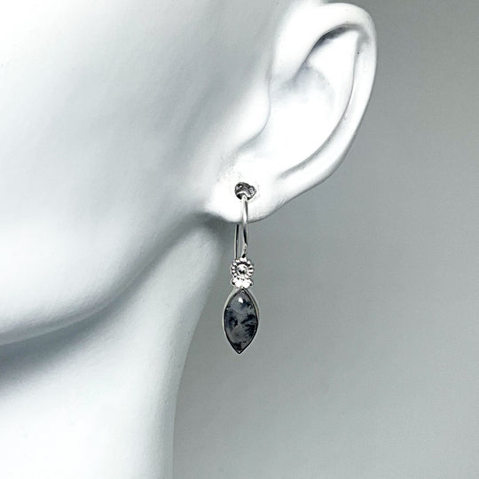 Dendritic Opal Dangle Earrings