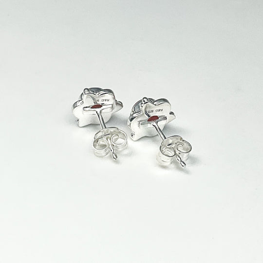 Pink Peruvian Opal Stud Earrings