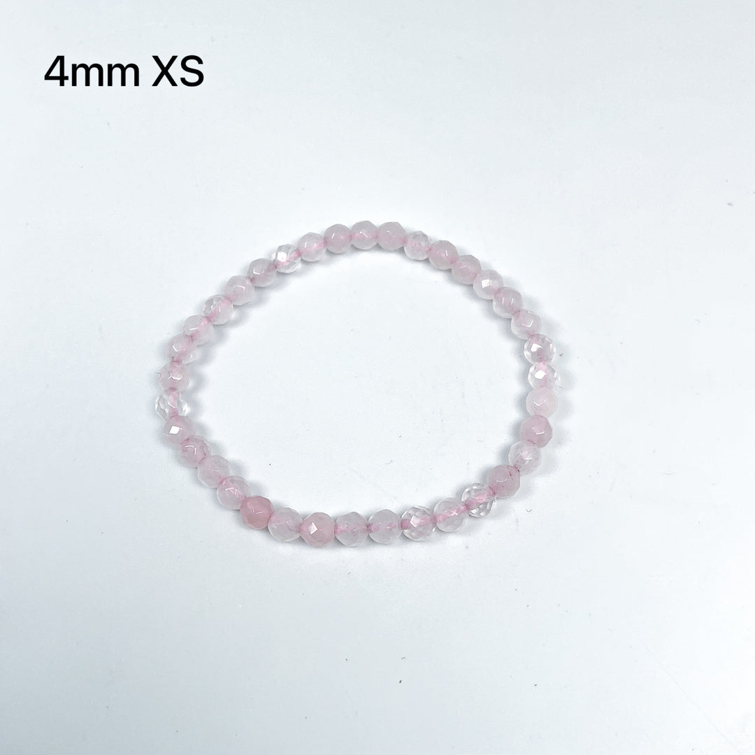 Rose Quartz Faceted Beaded Bracelet