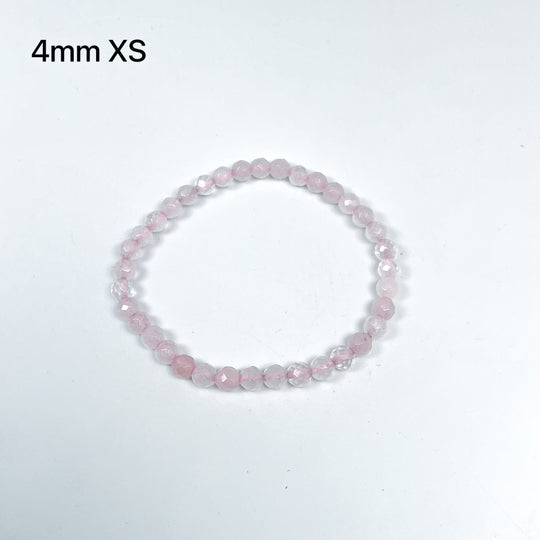 Rose Quartz Faceted Beaded Bracelet