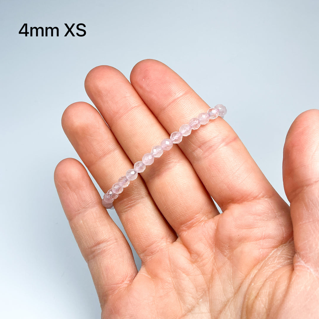Rose Quartz Faceted Beaded Bracelet