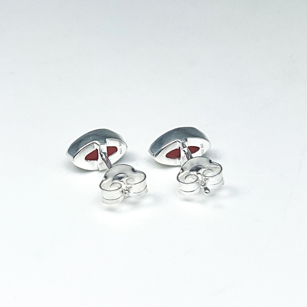 Pink Peruvian Opal Stud Earrings