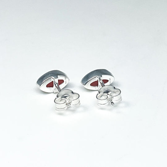 Pink Peruvian Opal Stud Earrings