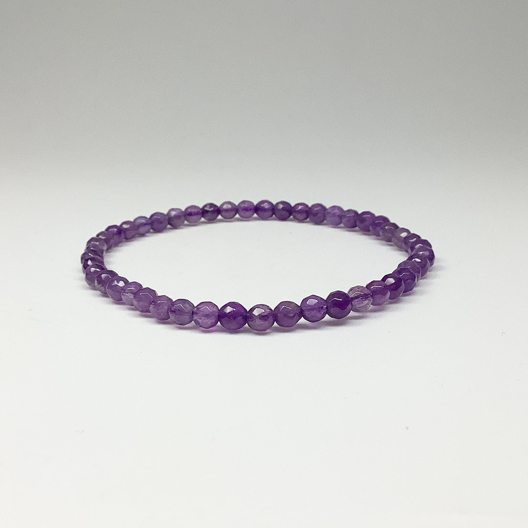 Amethyst Faceted Beaded Bracelet - Rocks and Gems Canada