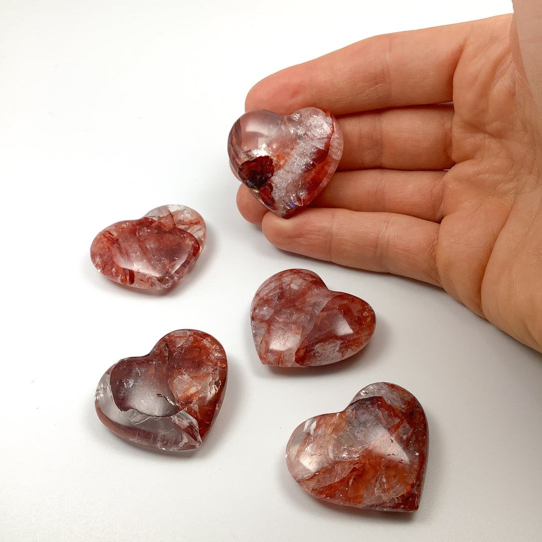 Red Hematoid Quartz Heart - Rocks and Gems Canada