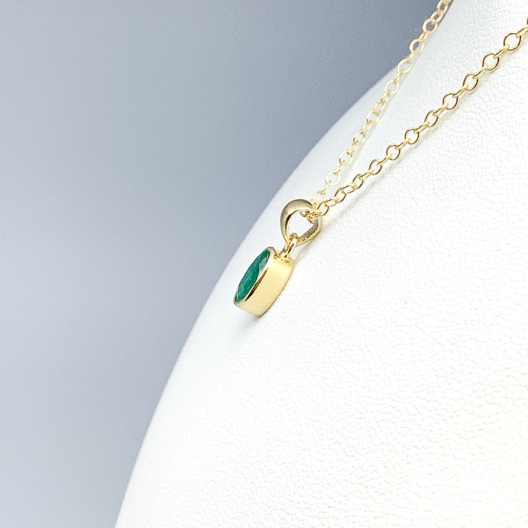 Gold Plated Emerald Pendant