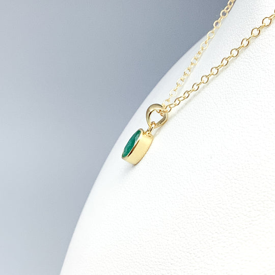 Gold Plated Emerald Pendant