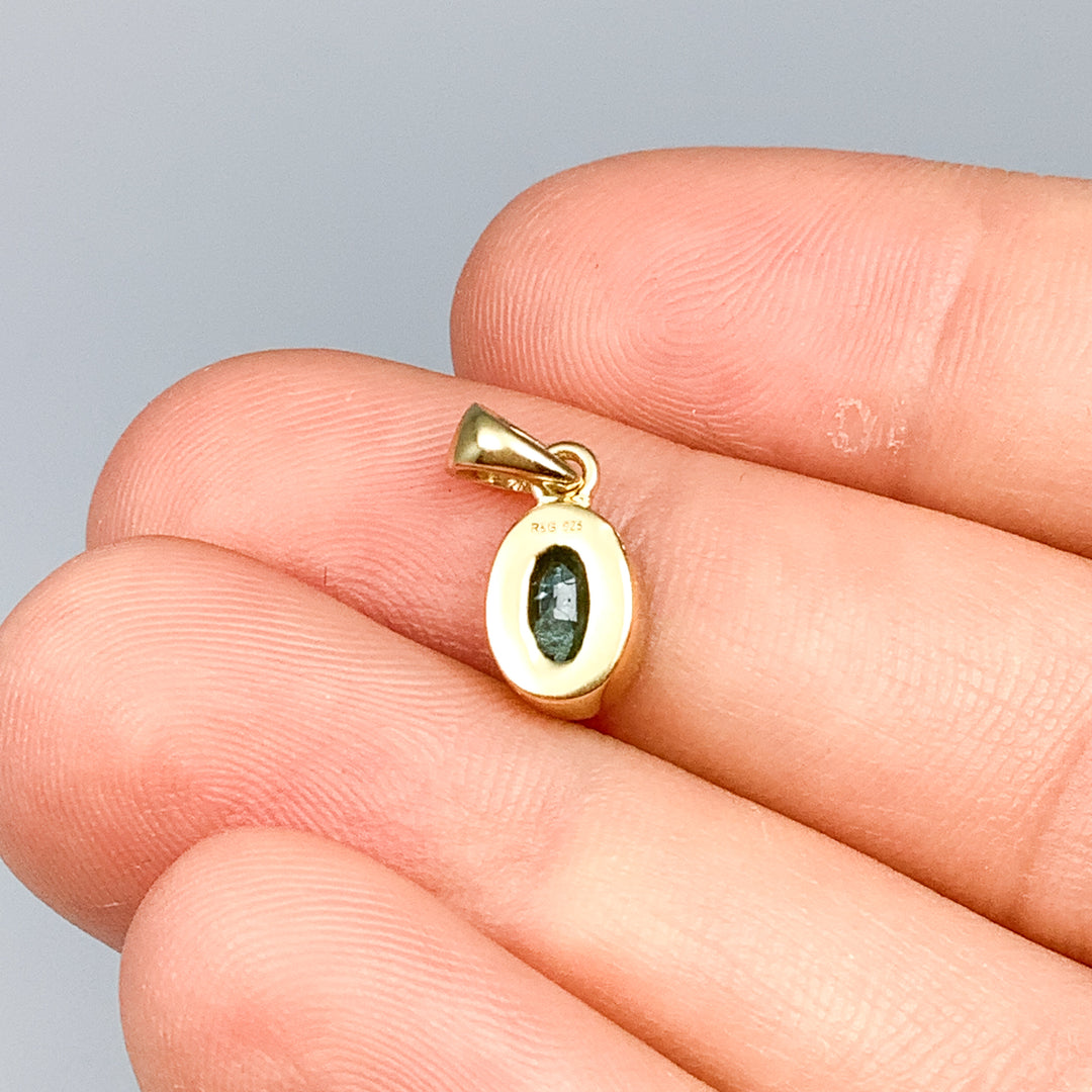 Gold Plated Emerald Pendant