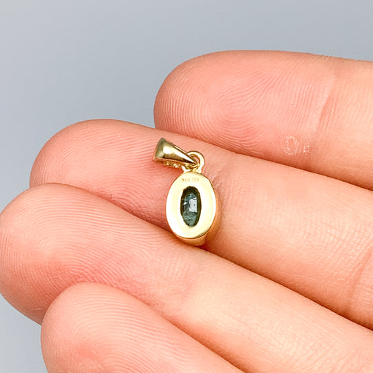 Gold Plated Emerald Pendant
