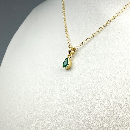 Gold Plated Emerald Pendant