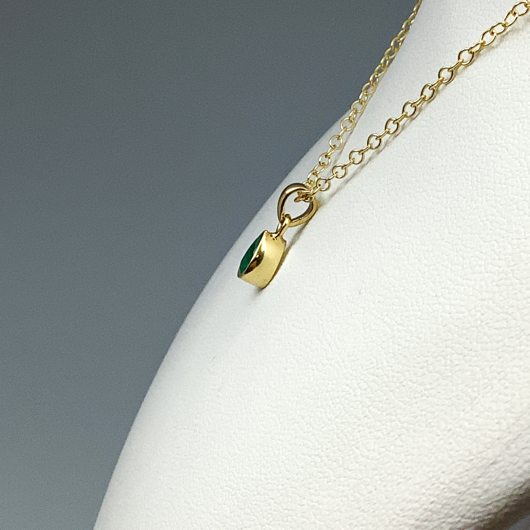 Gold Plated Emerald Pendant