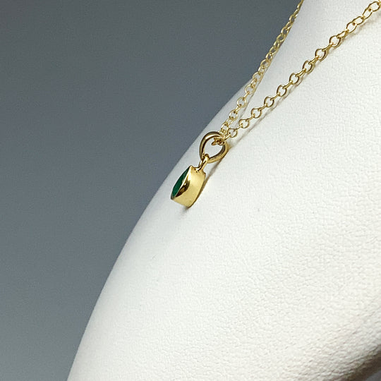 Gold Plated Emerald Pendant