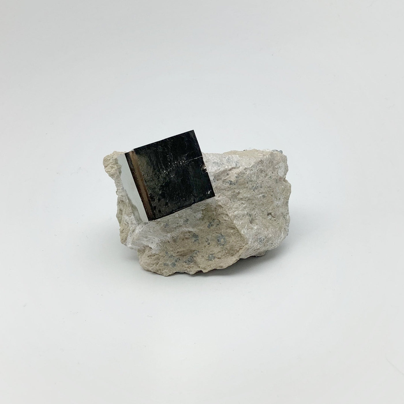 Iron Pyrite Cube in Matrix