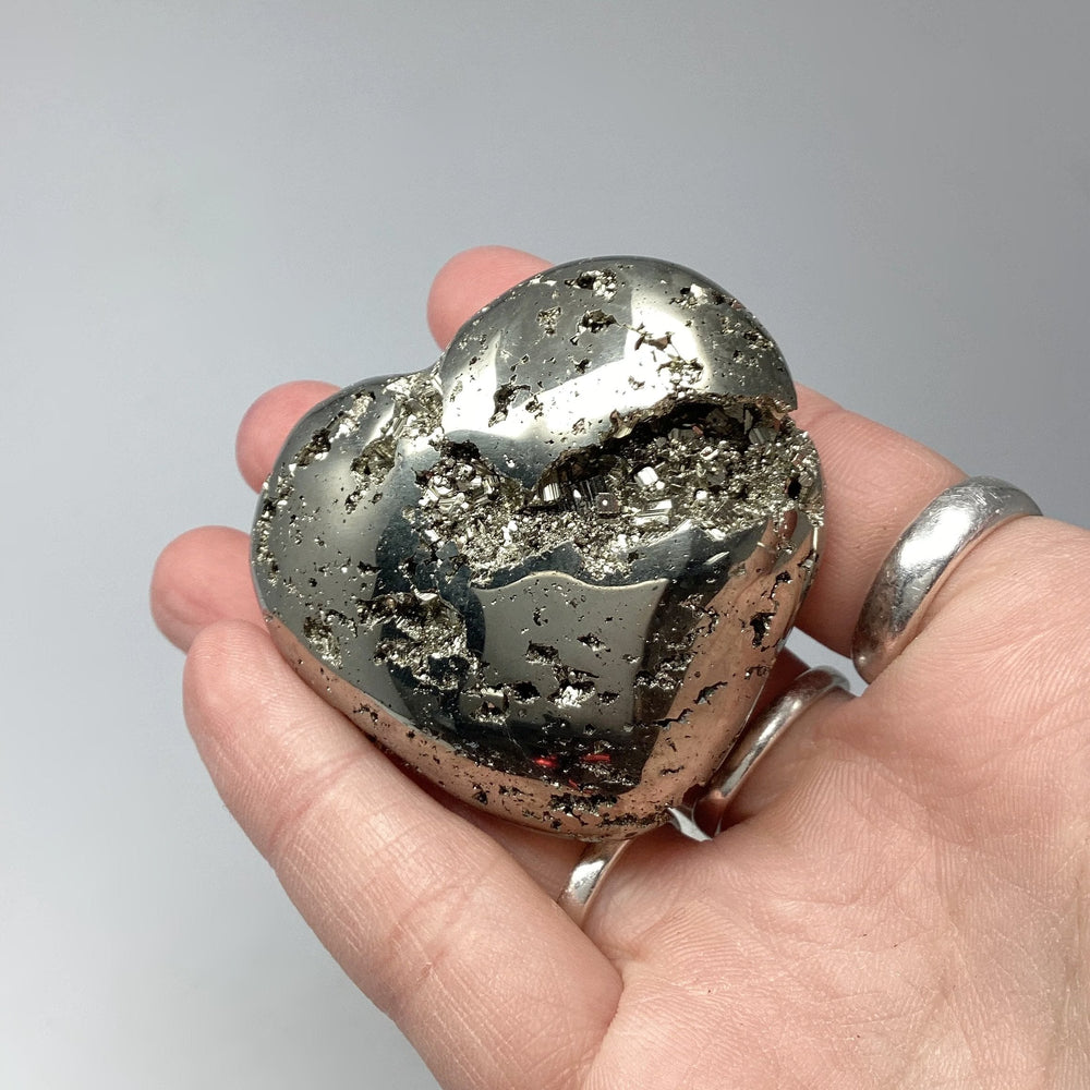 Iron Pyrite Heart - Rocks and Gems Canada