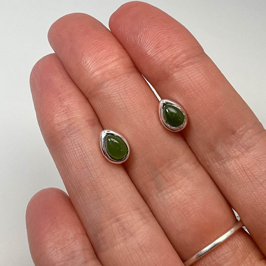 Jade Stud Earrings-Rocks and Gems Canada