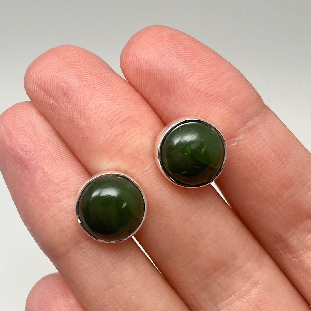 Jade Stud Earrings-Rocks and Gems Canada