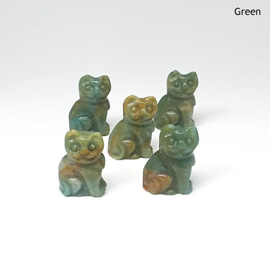 Jasper Mini Cat Carving-Rocks and Gems Canada
