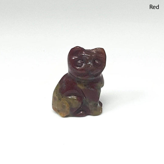 Jasper Mini Cat Carving-Rocks and Gems Canada