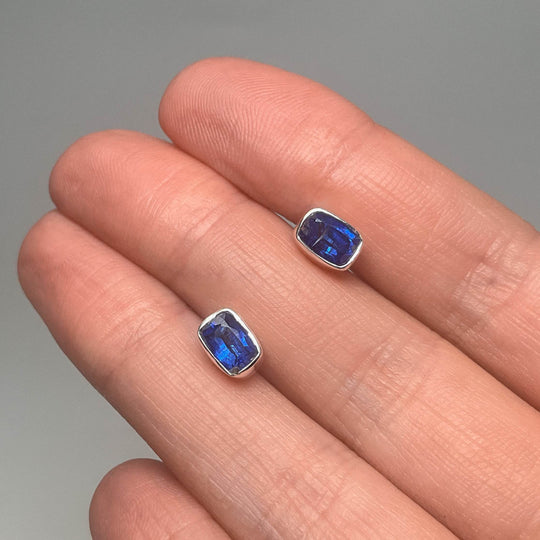 Kyanite Stud Earrings-Rocks and Gems Canada