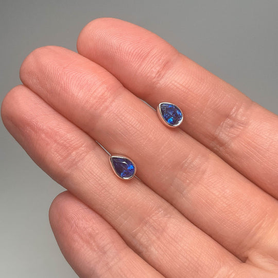 Kyanite Stud Earrings-Rocks and Gems Canada