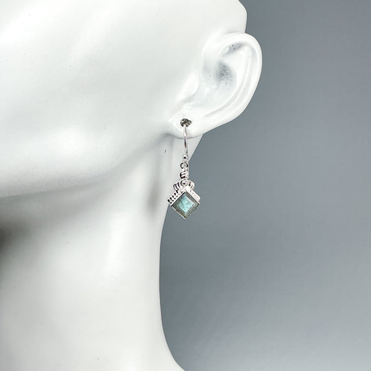 Labradorite Dangle Earrings-Rocks and Gems Canada