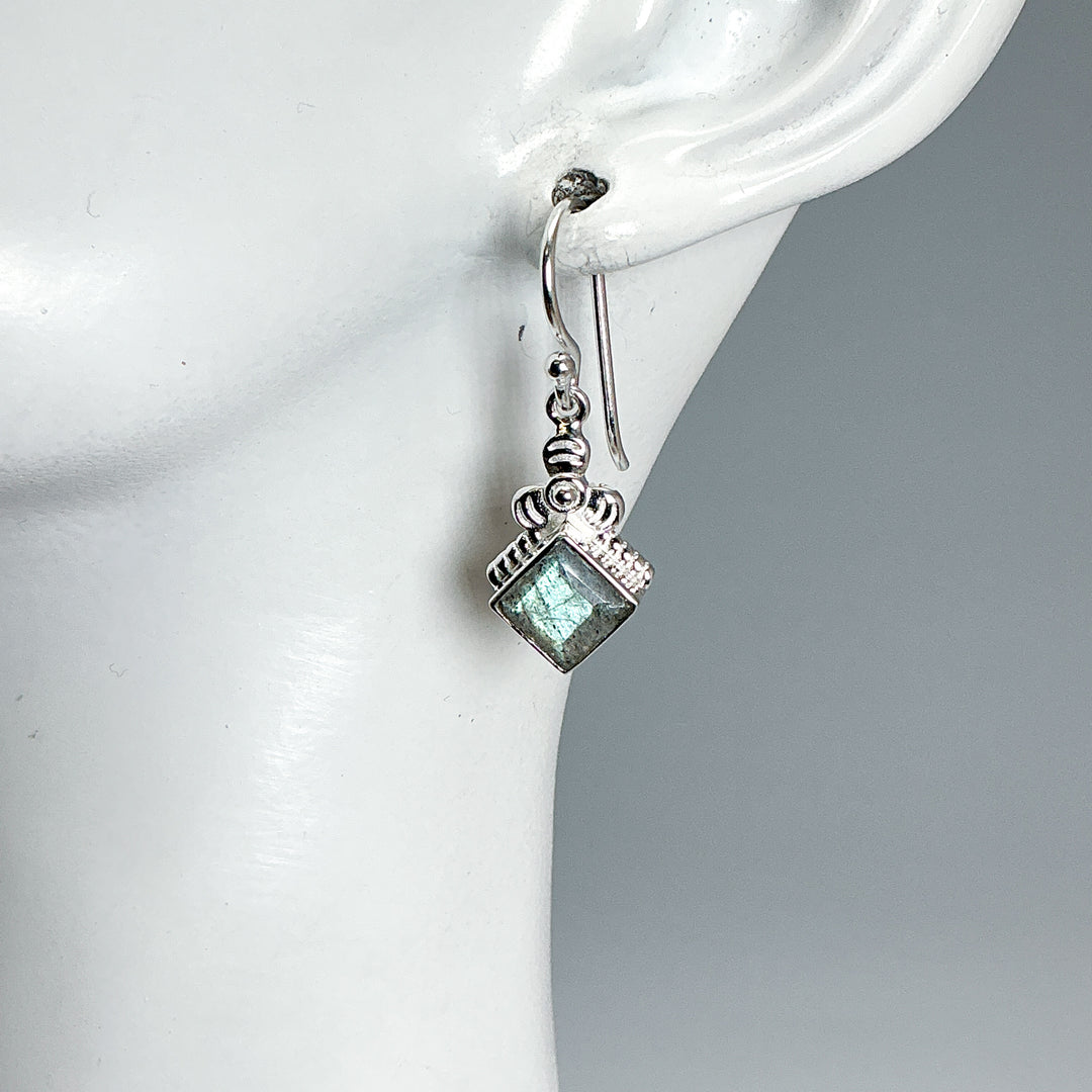 Labradorite Dangle Earrings-Rocks and Gems Canada