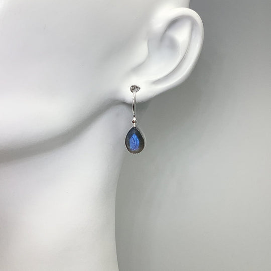 Labradorite Dangle Earrings - Rocks and Gems Canada