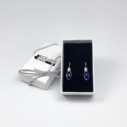 Lapis Lazuli Dangle Earrings-Rocks and Gems Canada