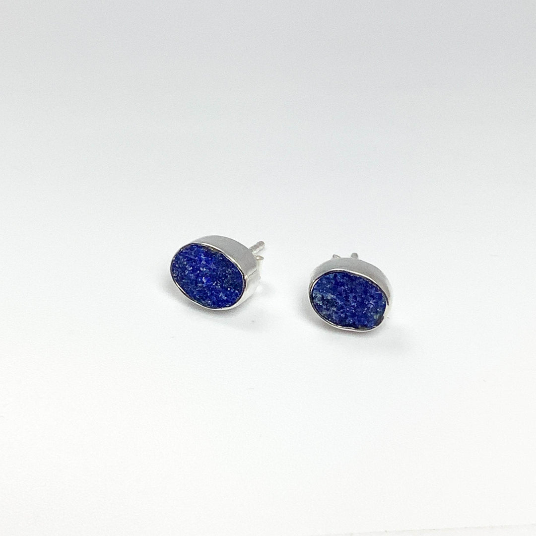 Lapis Lazuli Stud Earrings-Rocks and Gems Canada