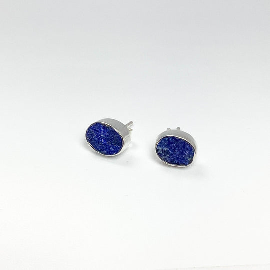 Lapis Lazuli Stud Earrings-Rocks and Gems Canada
