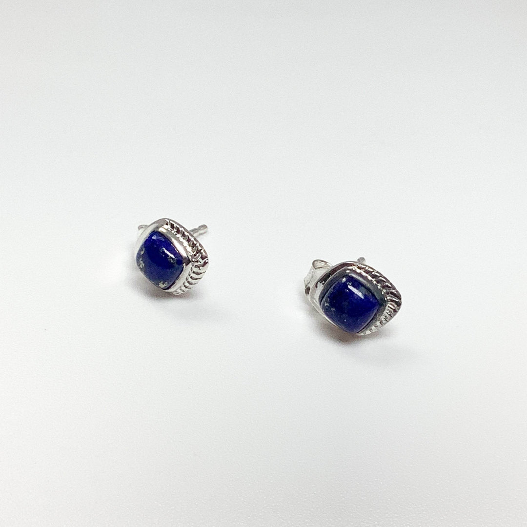 Lapis Lazuli Stud Earrings-Rocks and Gems Canada