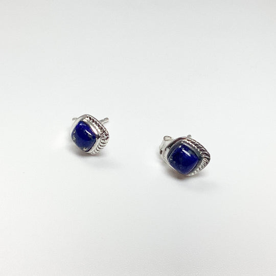 Lapis Lazuli Stud Earrings-Rocks and Gems Canada