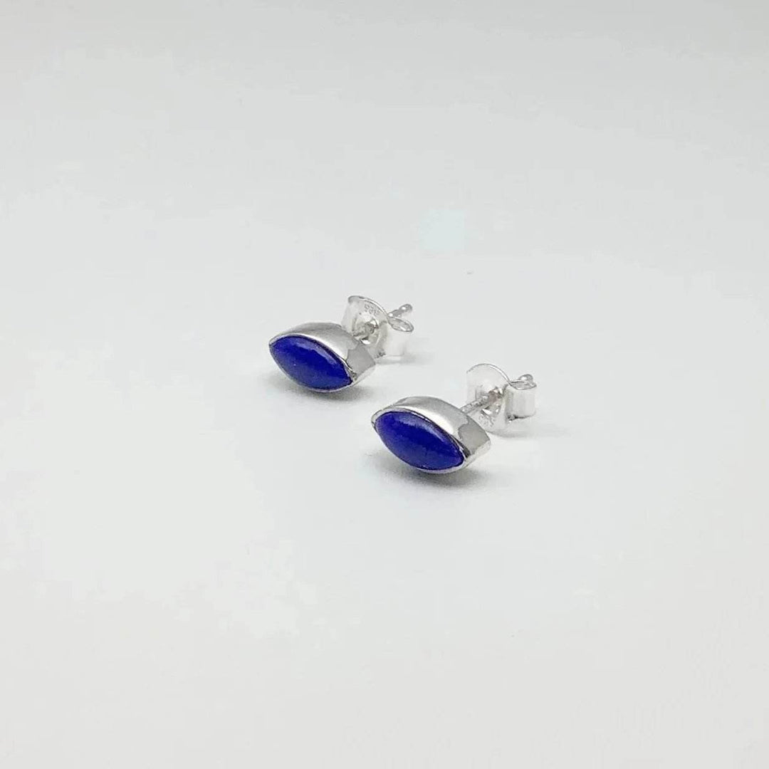 Lapis Lazuli Stud Earrings-Rocks and Gems Canada