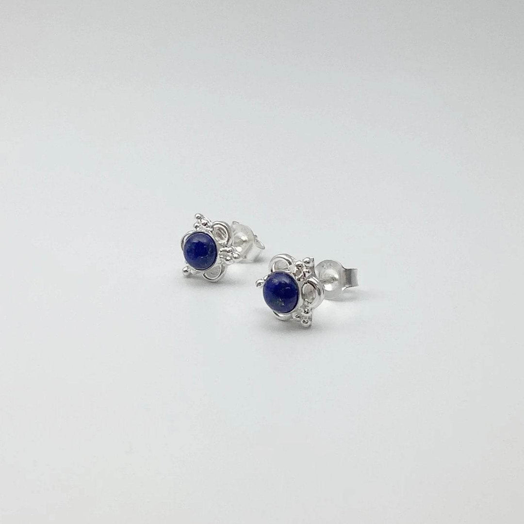Lapis Lazuli Stud Earrings-Rocks and Gems Canada