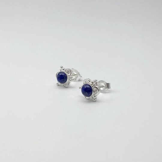 Lapis Lazuli Stud Earrings-Rocks and Gems Canada