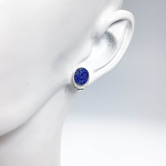 Lapis Lazuli Stud Earrings-Rocks and Gems Canada