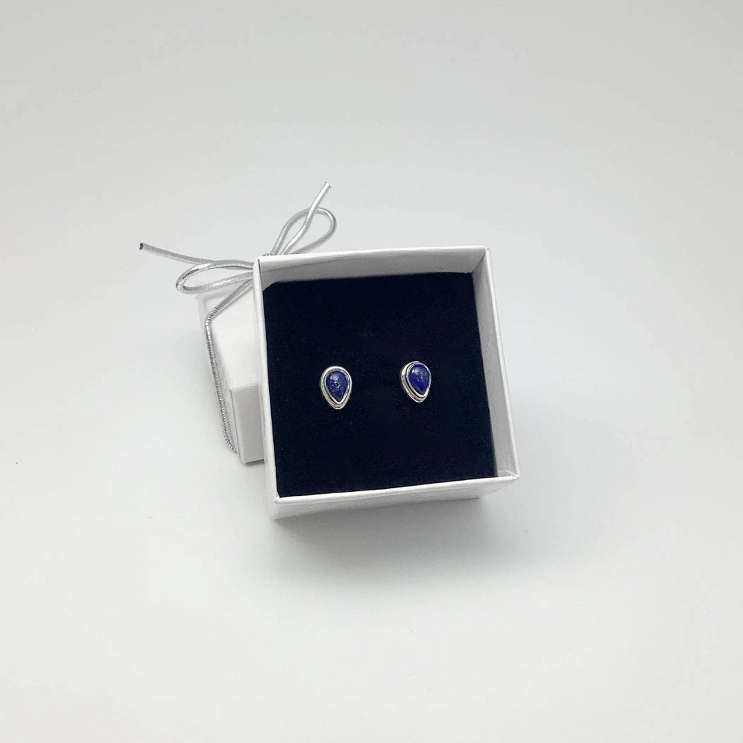 Lapis Lazuli Stud Earrings-Rocks and Gems Canada
