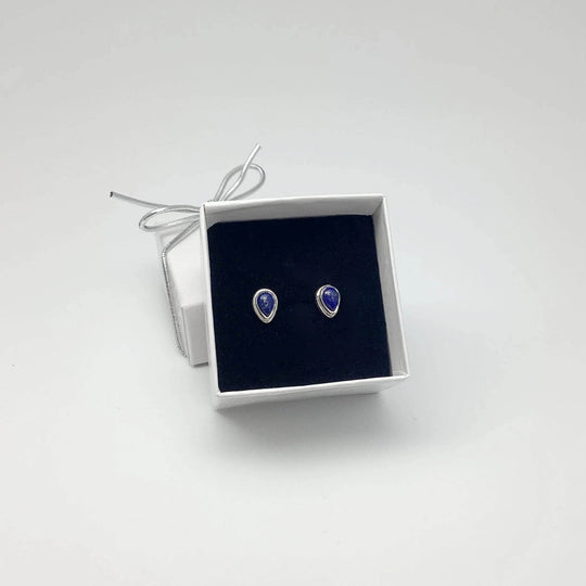 Lapis Lazuli Stud Earrings-Rocks and Gems Canada
