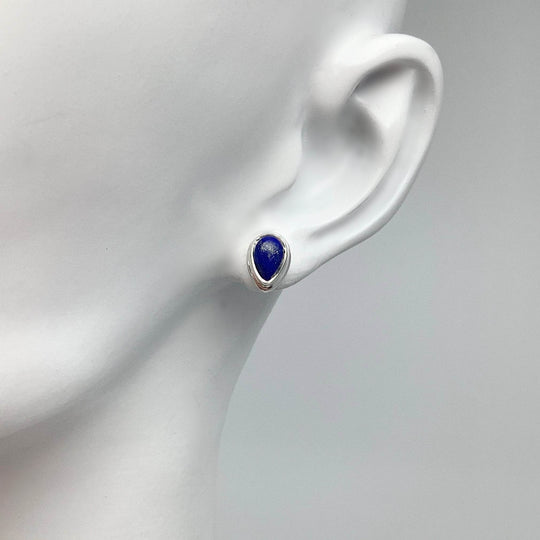 Lapis Lazuli Stud Earrings-Rocks and Gems Canada