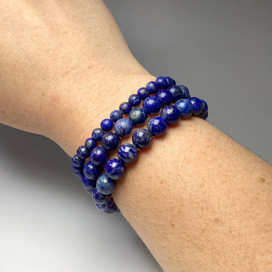 Lapis Lazuli Beaded Bracelet - High Quality - Rocks and Gems Canada