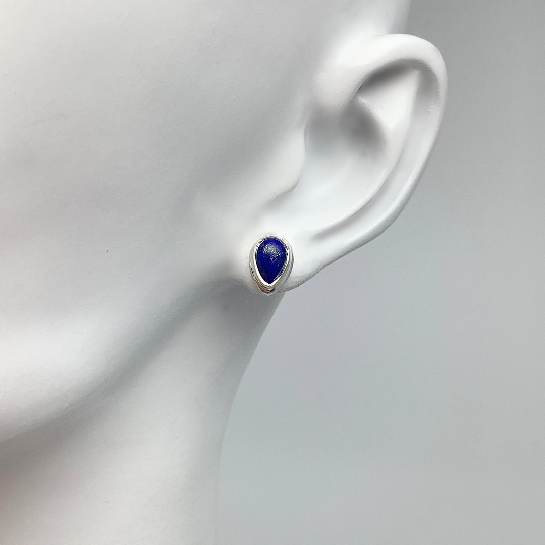 Lapis Lazuli Stud Earrings - Rocks and Gems Canada