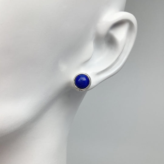 Lapis Lazuli Stud Earrings - Rocks and Gems Canada