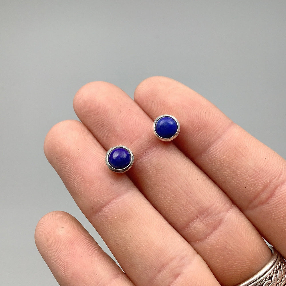 Lapis Lazuli Stud Earrings - Rocks and Gems Canada