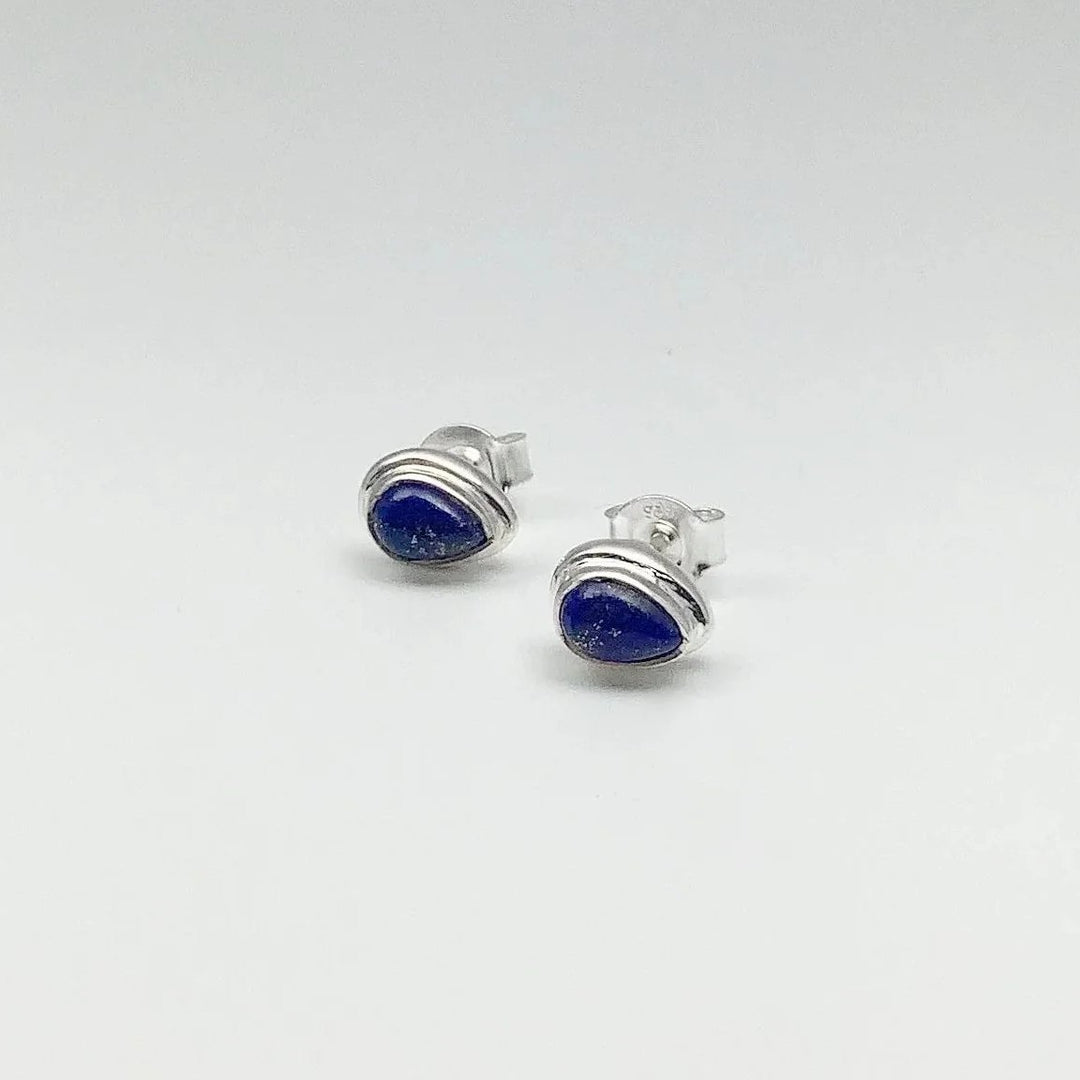 Lapis Lazuli Stud Earrings - Rocks and Gems Canada