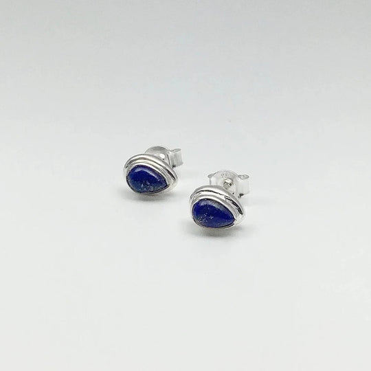 Lapis Lazuli Stud Earrings - Rocks and Gems Canada