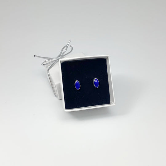 Lapis Lazuli Stud Earrings - Rocks and Gems Canada
