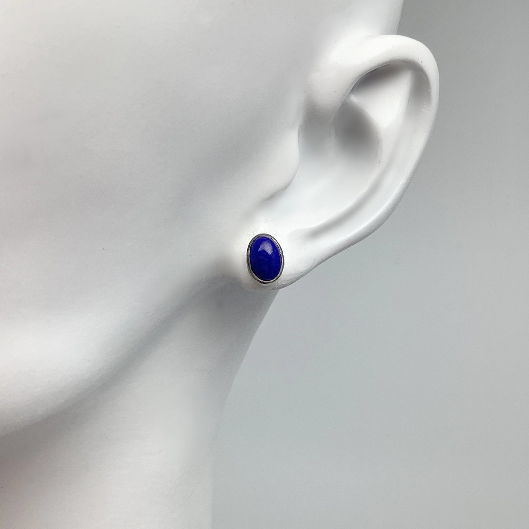 Lapis Lazuli Stud Earrings - Rocks and Gems Canada
