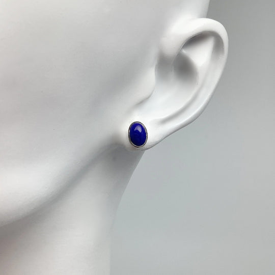 Lapis Lazuli Stud Earrings - Rocks and Gems Canada