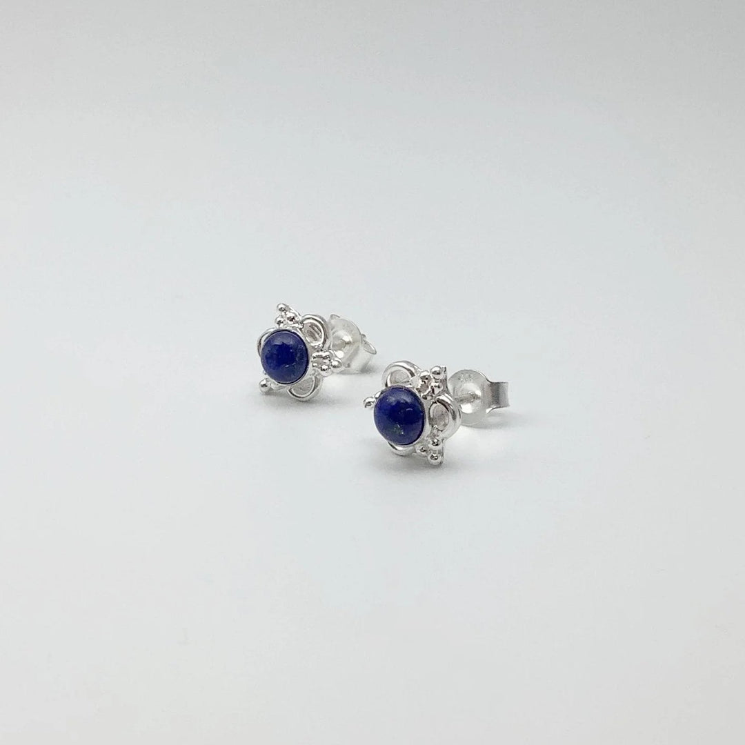 Lapis Lazuli Stud Earrings - Rocks and Gems Canada