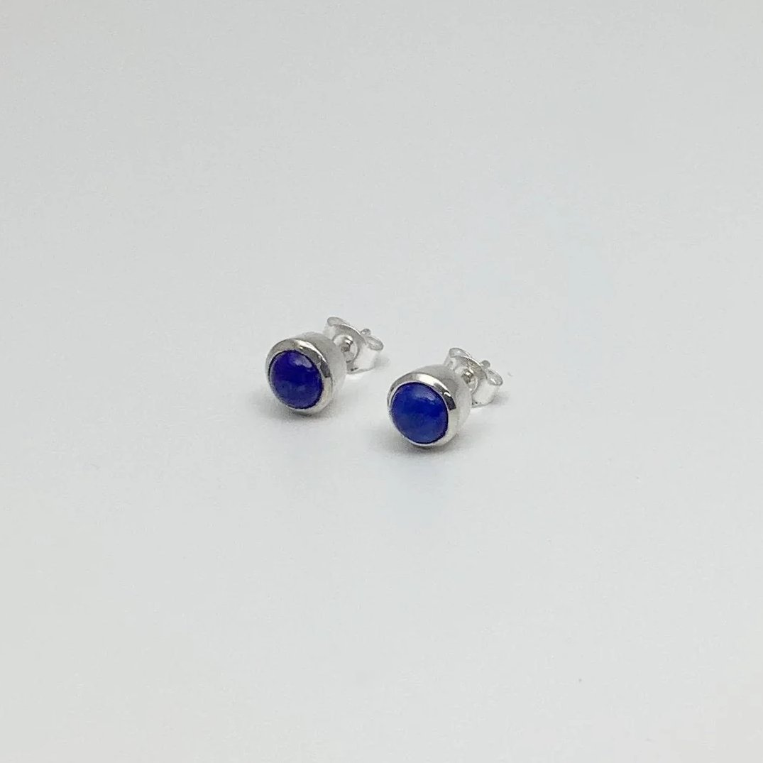 Lapis Lazuli Stud Earrings - Rocks and Gems Canada